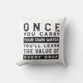 Almofada Design de Citação de Sabedoria - Valor de Cada Lar