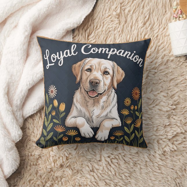 Almofada Design de Colcha de Labrador Retriever Dourado – D (Cobertor)