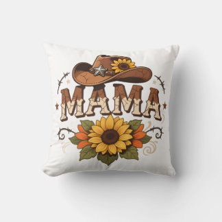 Almofada Design de Cowgirl Girassol Mãe Ocidental