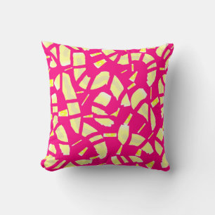 Almofada Design de creme cor-de-rosa e de limão pálido