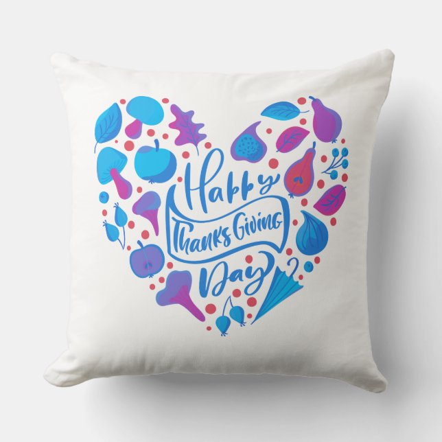 Almofada Design de Dia Única de Ação de Graças Feliz (Frente)