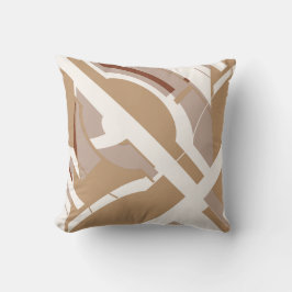 Almofada Design de Diagonal Inspirada MCM Branco Tan Taupe