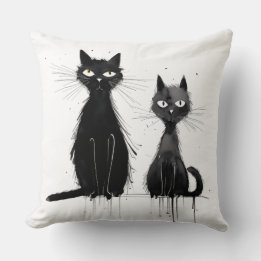 Almofada Design de dois gatos pretos