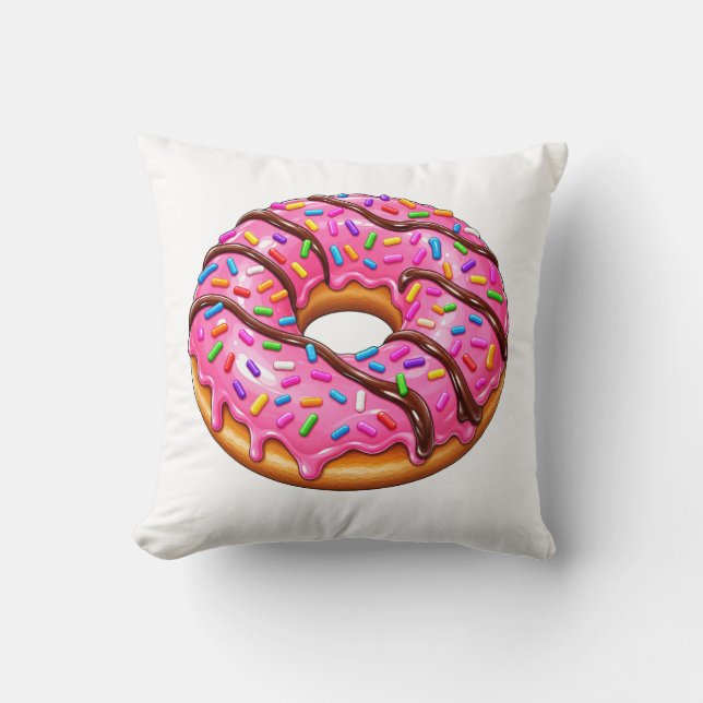 Almofada Design de Donut Colorido Fofo (Frente)