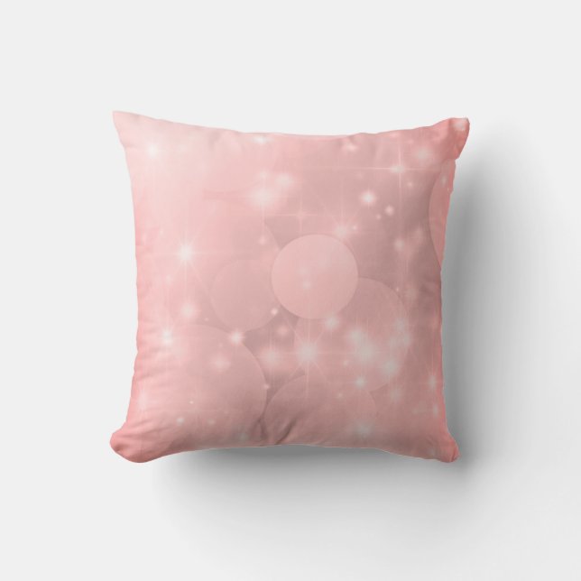Almofada Design de Esmagamento Cintilante Rosa Pálido (Frente)