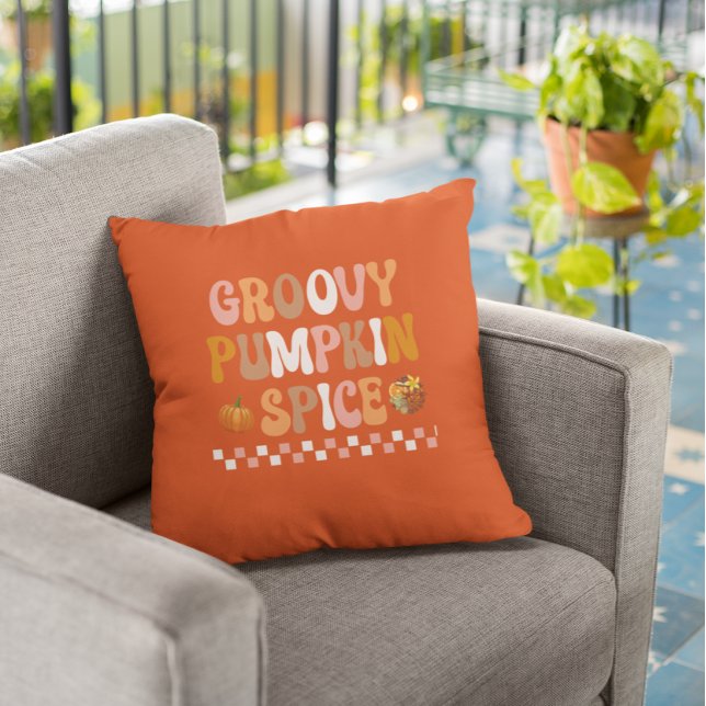 Almofada Design de Especiarias de Abóbora de outono do outo (Criador carregado)