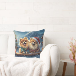 Almofada Design de Férias Pomeranianas por Rich AMeN Gill