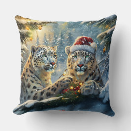 Almofada Design de Férias Snow Leopards por Rich AMeN Gill
