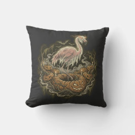 Almofada Design de Flamingo Assustador Vintage para Hallowe