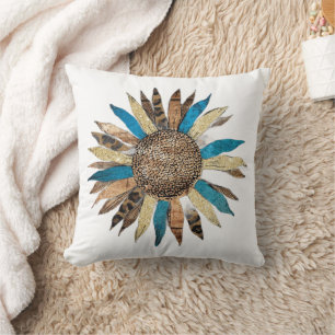 Almofada design de flor de couleur simples