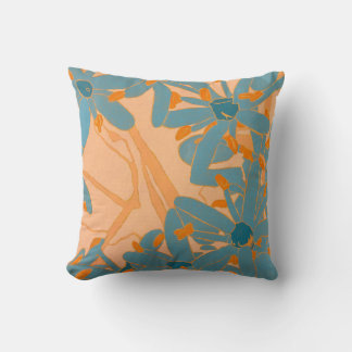 Almofada Design de Folha Contemporâneo Pêssego