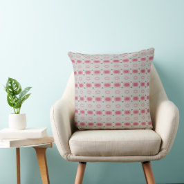 Almofada Design de forma branca com um padrão rosa
