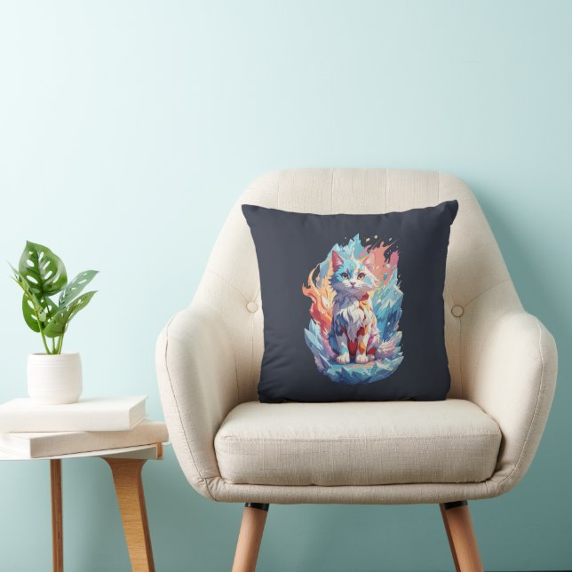 Almofada Design de Gato Fantástico de Cristal Bonito (Cadeira)