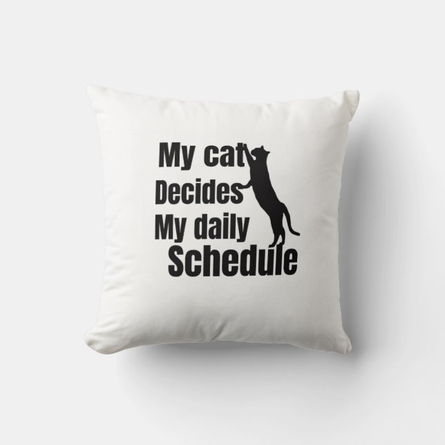 Almofada Design de gato fofo em pé (Frente)