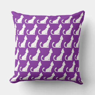 Almofada Design de Gato Travesseiro decorativo roxo