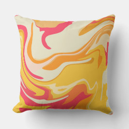 Almofada Design de giro abstrato em tons quentes