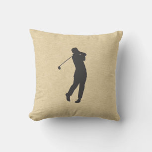 Almofada Design de golfe em couro tanino