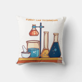 Almofada Design de Gráfico do Técnico do Laboratório Engraç