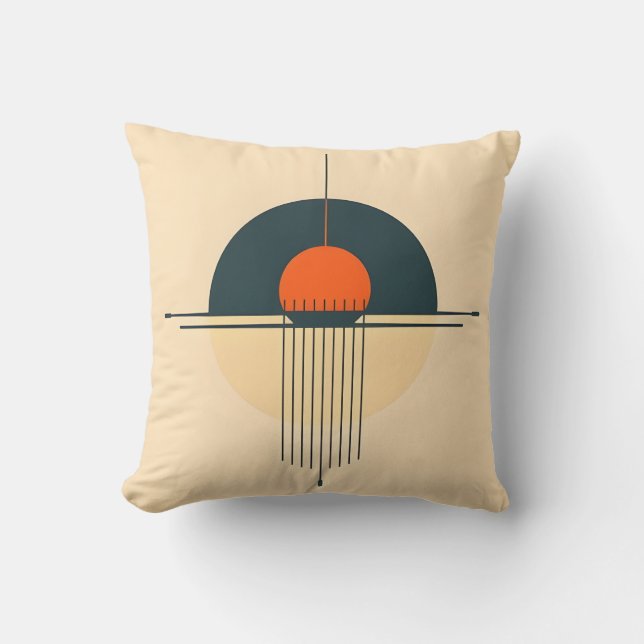 Almofada Design de Gráfico Retroativo (Frente)