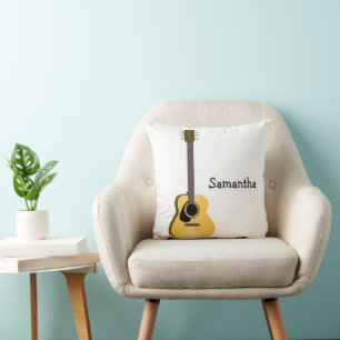 Almofada Design de Guitarra Acústica Personalizado