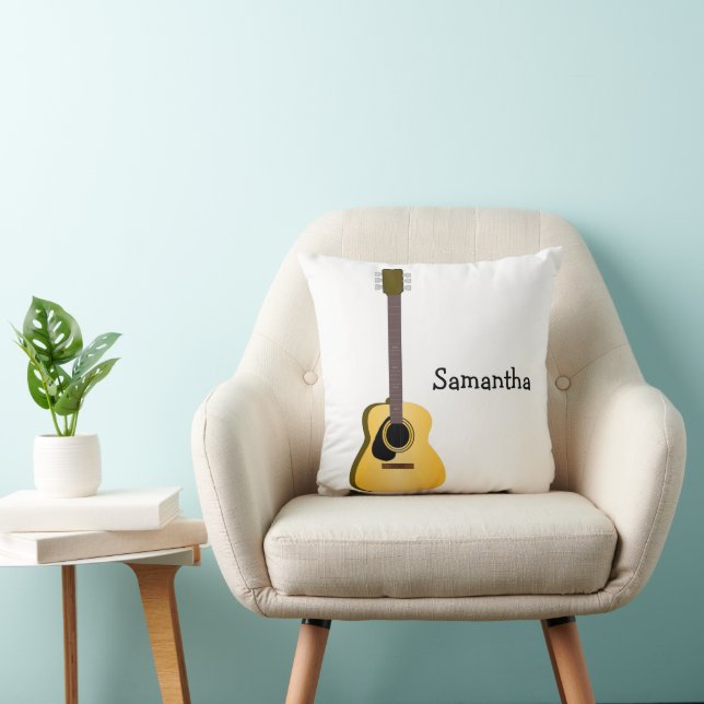 Almofada Design de Guitarra Acústica Personalizado (Cadeira)