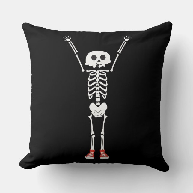 Almofada Design de Halloween legal Skeleton (Frente)