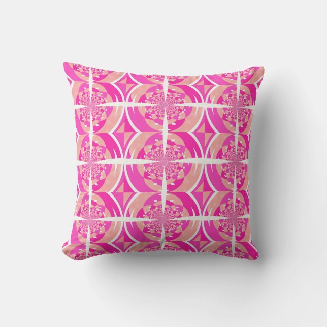Almofada Design de Hélice Rosa (Frente)