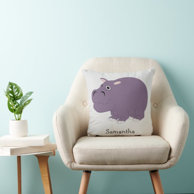 Almofada Design de Hipopótamo Personalizado (Cadeira)