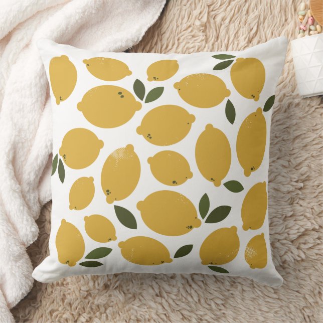 Almofada design de limão amarelo (Cobertor)