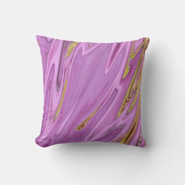 Almofada Design de líquido roxo (Frente)
