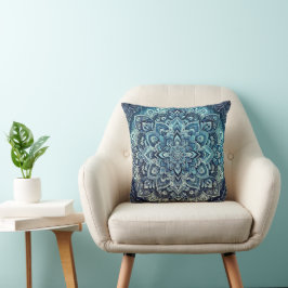 Almofada Design de Mandala Gradiente Azul