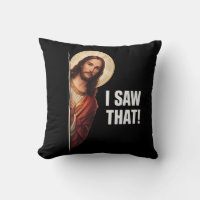 Design de meme cristão engraçado de Jesus "Eu Vi I