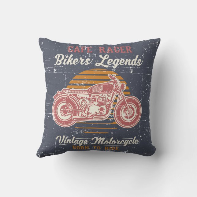 Almofada Design de Motociclos de Vintagem Retroativa (Verso)