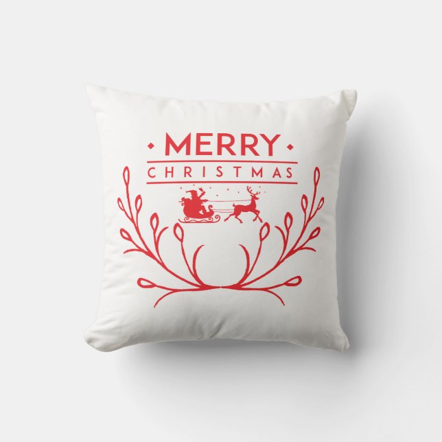 Almofada Design de Natal com renas (Frente)