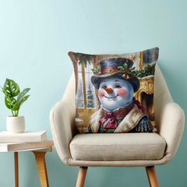 Almofada Design de Natal de Boneco de Neve Vitoriano