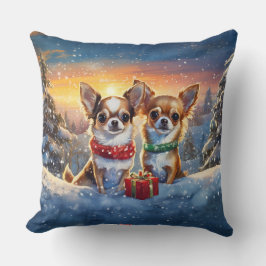 Almofada Design de Natal de Chihuahuas por Rich AMeN Gill