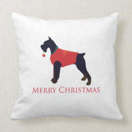 Almofada Design de Natal Giant Schnauzer Merry
