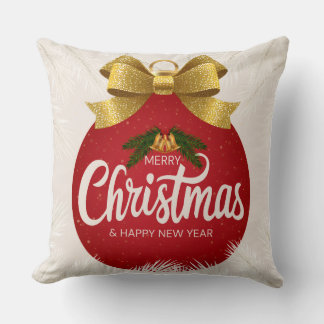 Almofada Design de ornamento de Natal e Ano Novo Feliz |