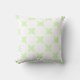 Almofada Design de padrão de estrela pastel branco e verde