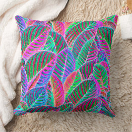 Almofada Design de padrão de folha vívida