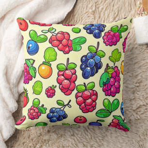 Almofada Design de Padrão de Fruta de Berry