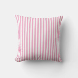 Almofada Design de padrão de listra vertical rosa branco