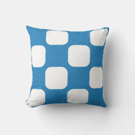 Almofada Design de padrão quadrado arredondado azul pastel