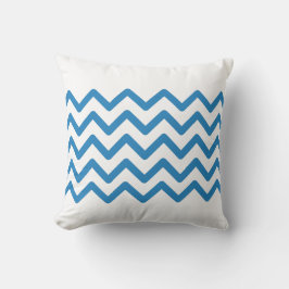 Almofada Design de padrão ziguezague em azul pastel real e