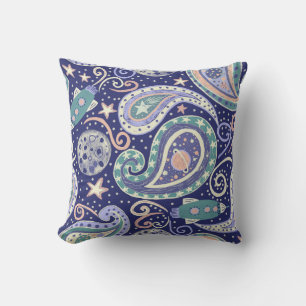 Almofada Design de Paisley Paisley do Espaço Retroativo