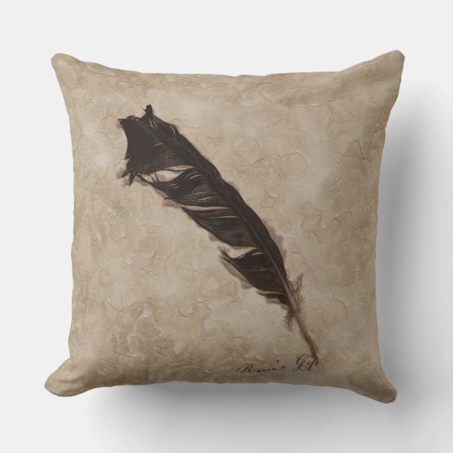 Almofada Design de Raven's Feather Bird-lover (Frente)