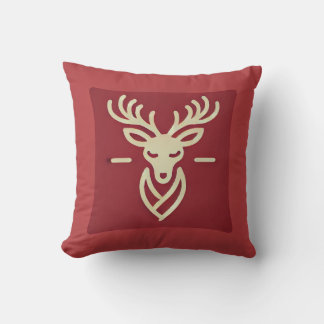 Almofada Design de Reindeer Minimalista - Decoração de Féri