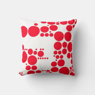Almofada Design de Retros de Padrão do Bolinhas Vermelho