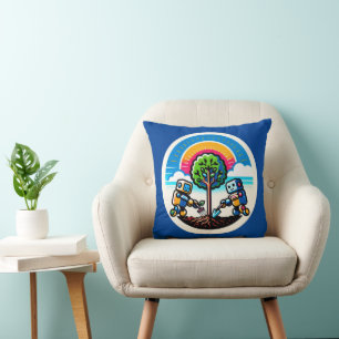 Almofada DESIGN de Robô Amigável Ecológico para Plantador d