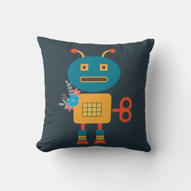 Almofada Design de robots bonitos para crianças (Frente)